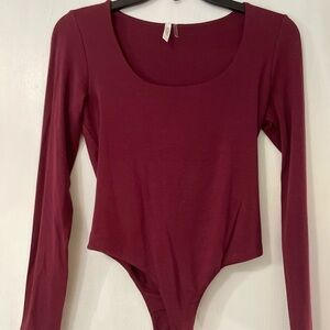 Burgundy Body Suit